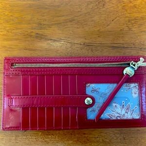 Slimline Hobo wallet. Red leather w/ tag